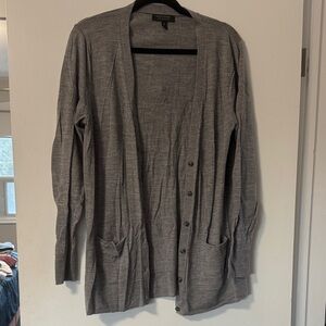 100% Merino wool  Button-Up Cardigan